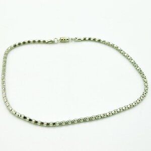 Pcraft Silver Tone Tight Coil Metal Mesh Necklace